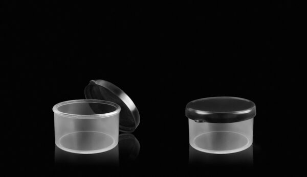 Clear cylindrical container 25 ml