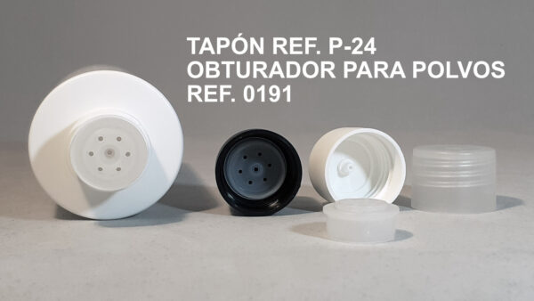 Tap amb obturador per a pólvores